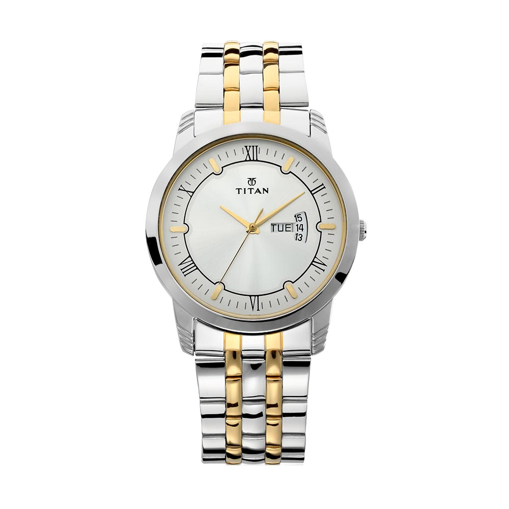 Titan Karishma Silver Dial Analog Watch for Men