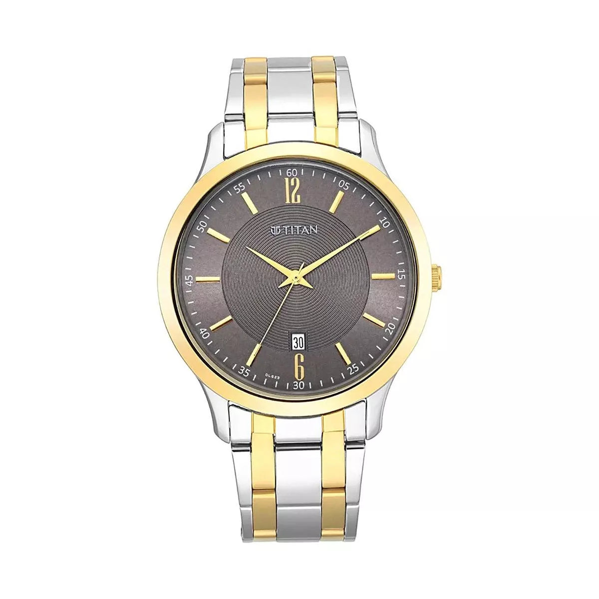 Dark Brown Dial Metal Strap Watch