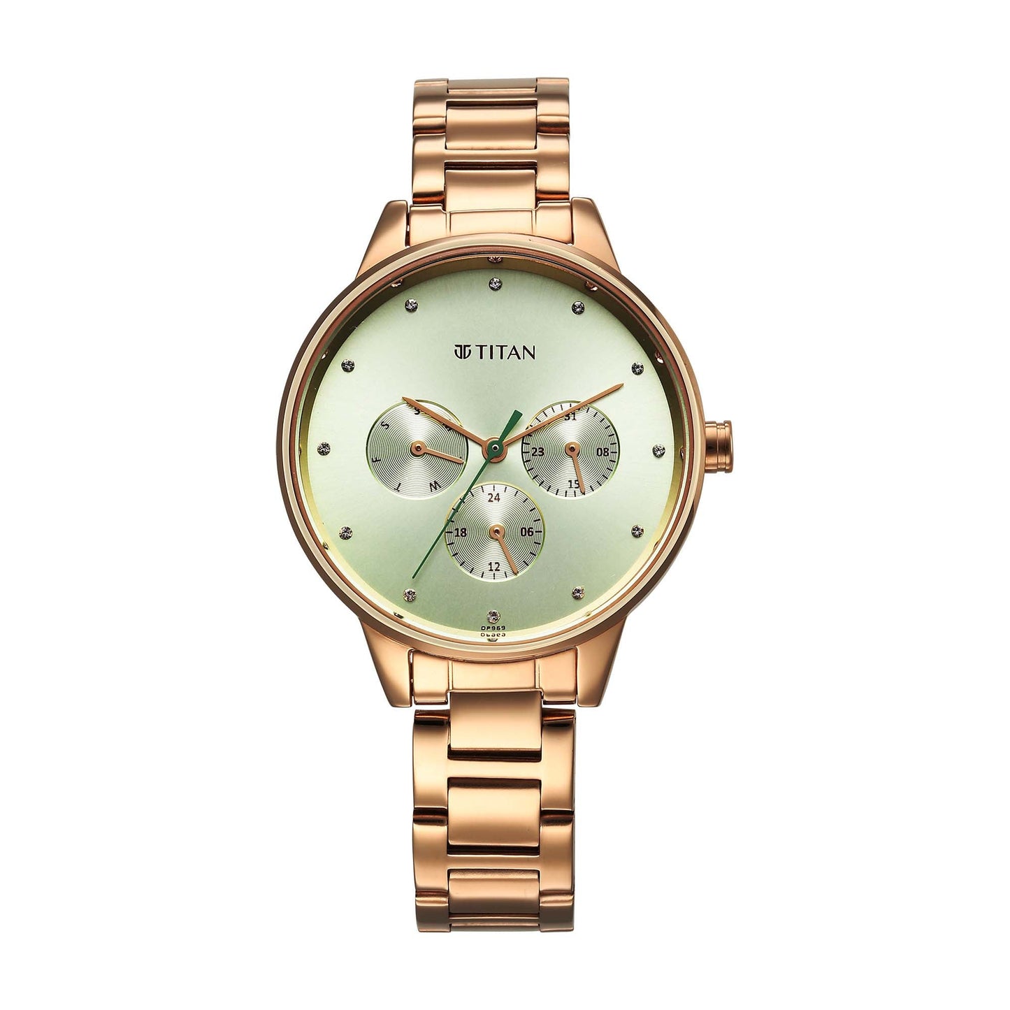 Titan Women Razzle Dazzle Green Dial Stainless Steel