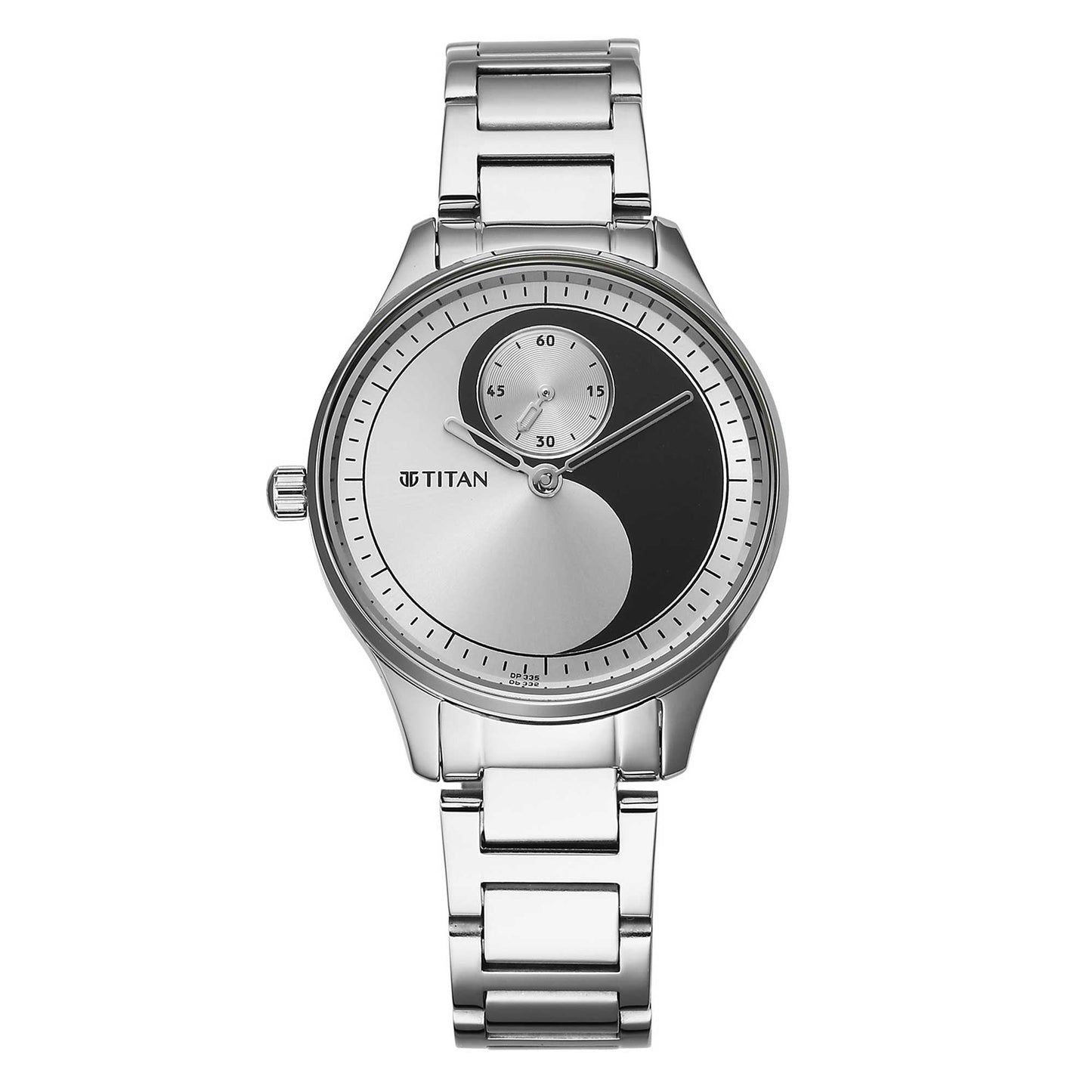 Titan Yin & Yang Black Dial Analog Stainless steel Strap