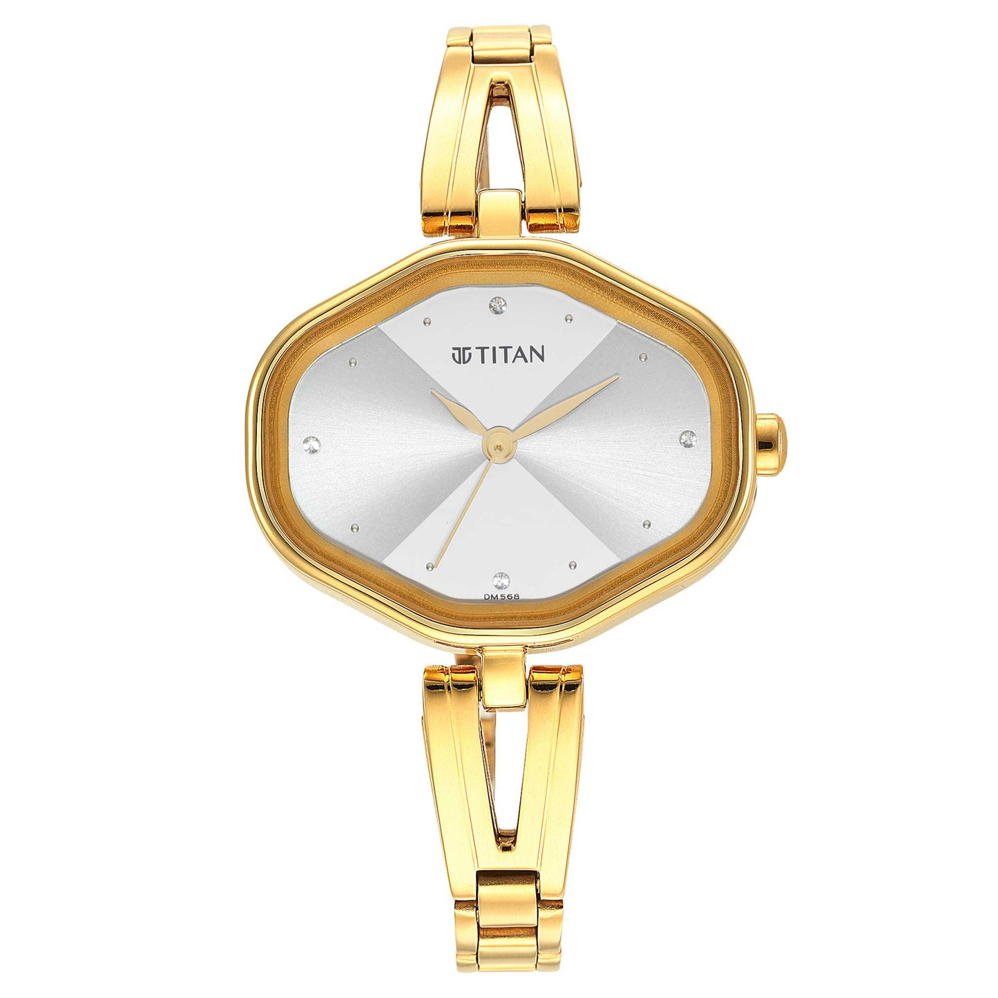 Ladies Karishma White Dial Metal Strap Watch