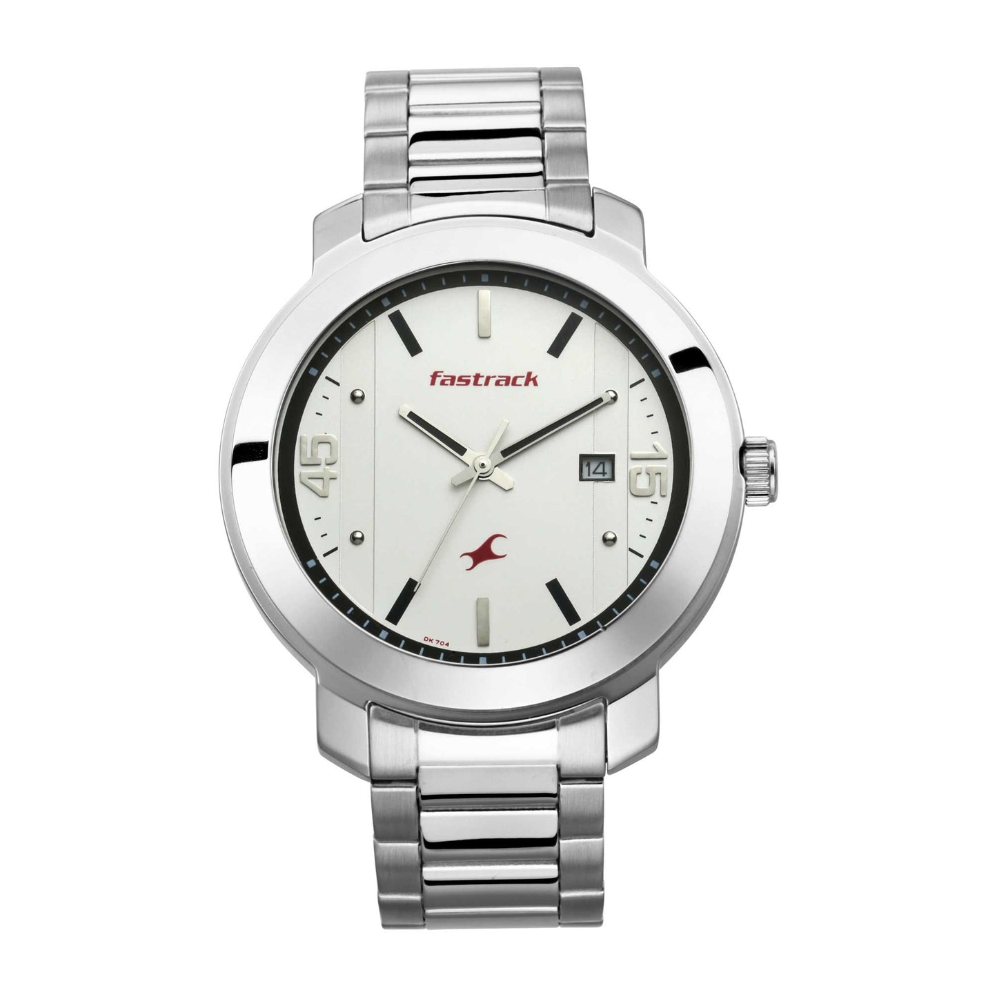 White Dial Stainless Steel Strap Watch