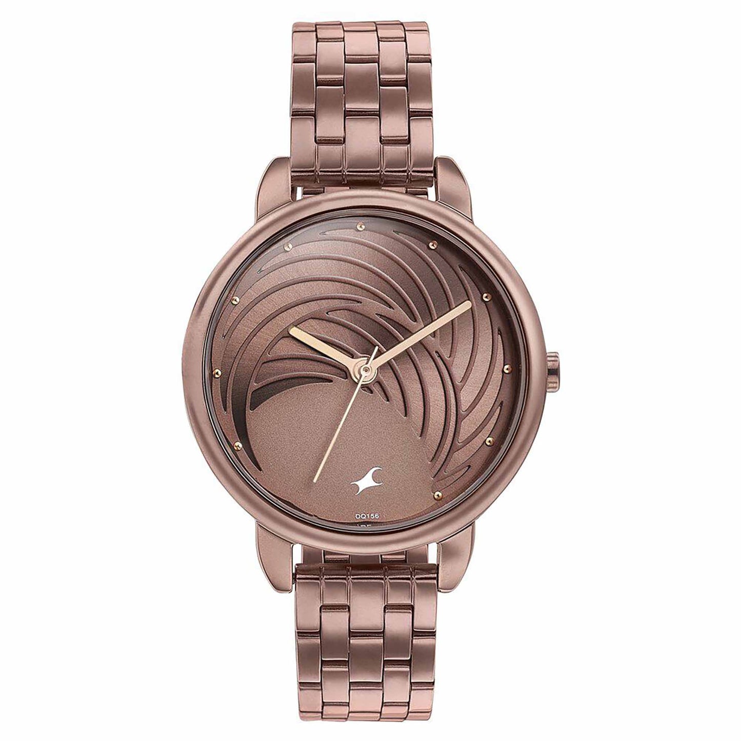Fastrack Stunnerse Quartz Analog Brown Dial Stainless Steel Strap Watch for Girls