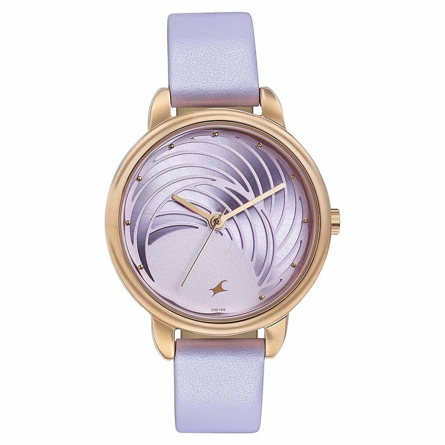 Fastrack Stunnerse Quartz Multifunction Purple Dial Leather Strap Watch for Girls