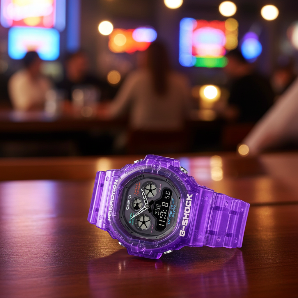 G-Shock DW-5900JT-6D Retrofuture Vibrant Purple Translucent Digital Watch