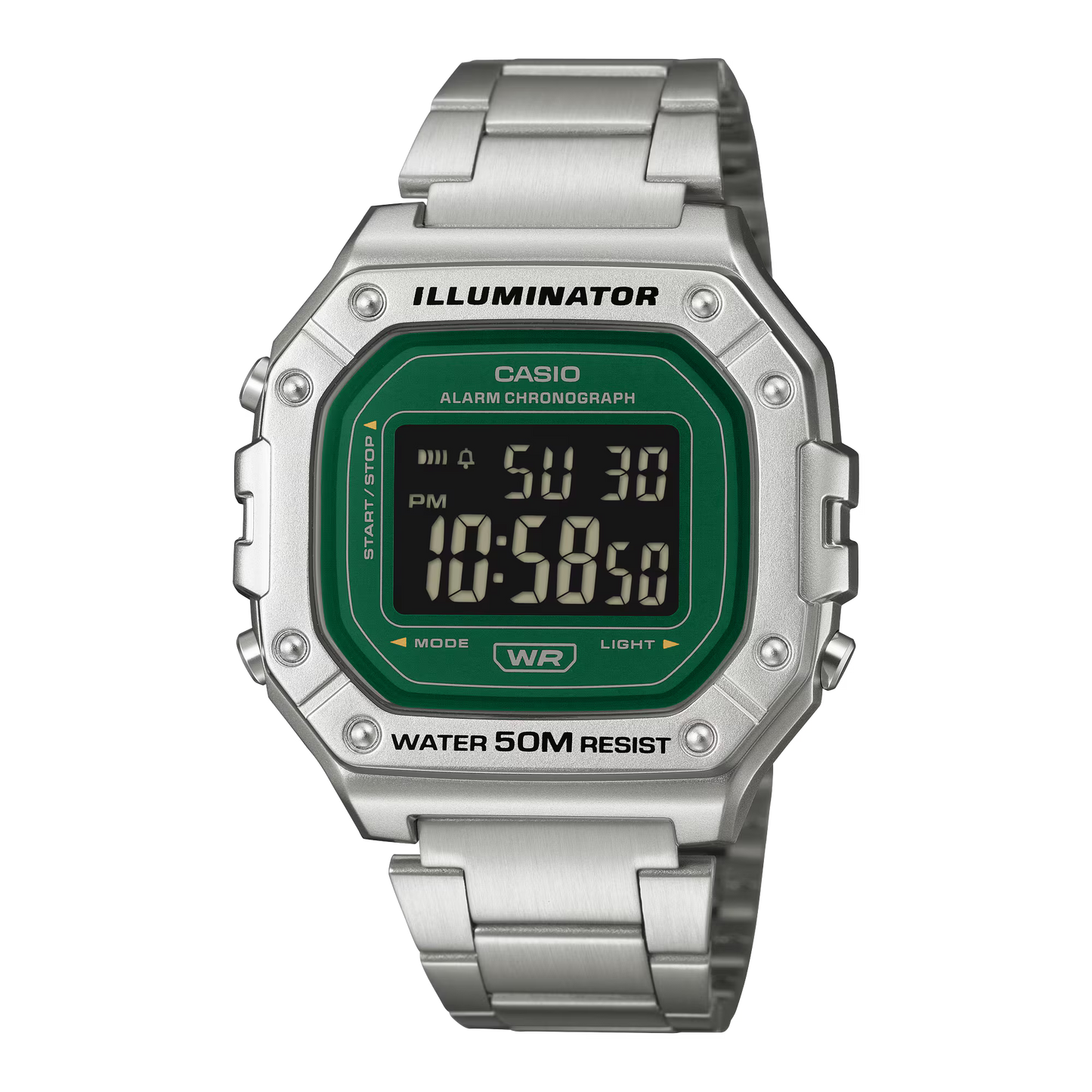 Casio Casual Design, Stainless Steel Digital Watch