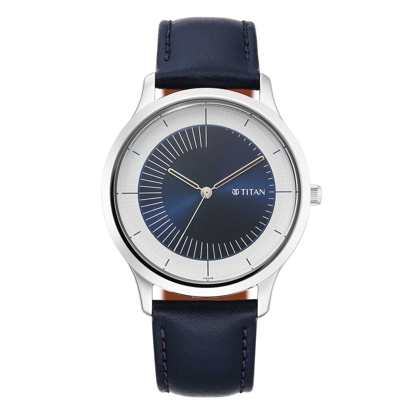 Titan Yin & Yang Blue Dial Analog Leather Strap Watch for Men-TITAN-Albatel