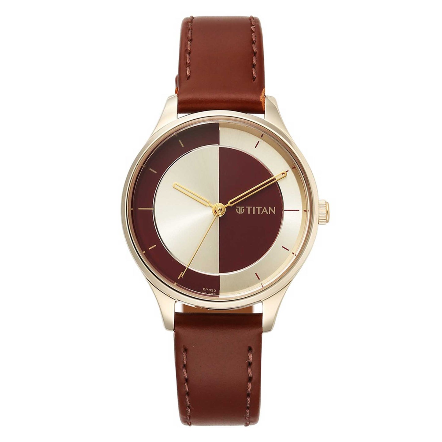 Titan Yin & Yang Red Dial Analog Leather Strap Watch for Women-TITAN-Albatel