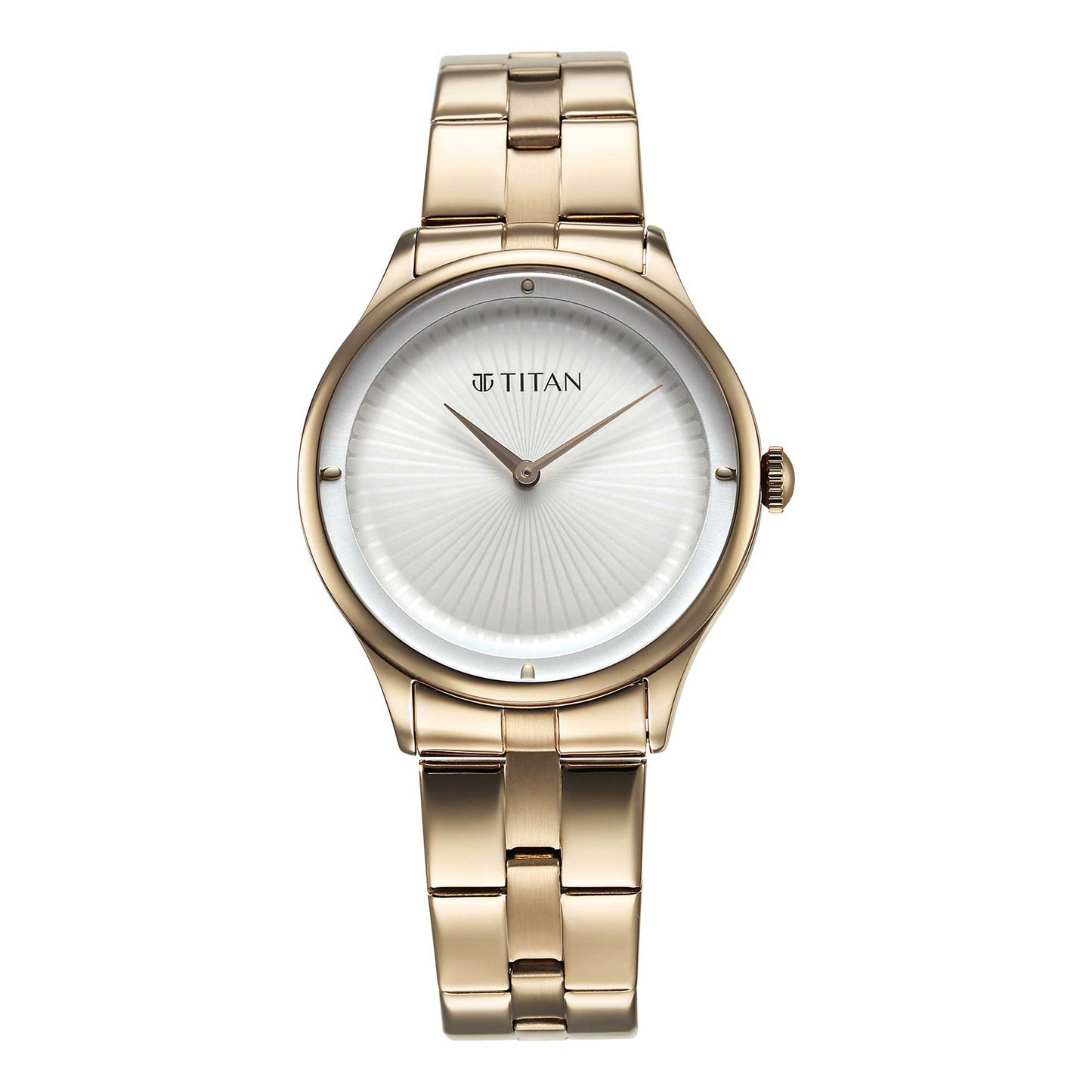 Titan Workwear Quartz Analog White Dial Stainless Steel Strap Watch for Women-TITAN-Albatel