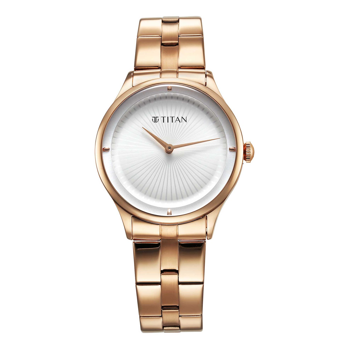 Titan Workwear Quartz Analog White Dial Stainless Steel Strap Watch for Women-TITAN-Albatel