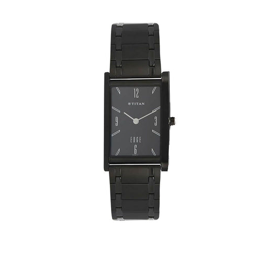 Black Dial Metal Strap Watch