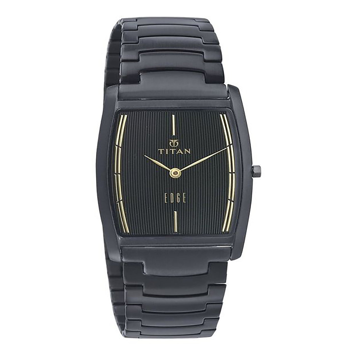 Black Dial Stainless Steel Strap Watch