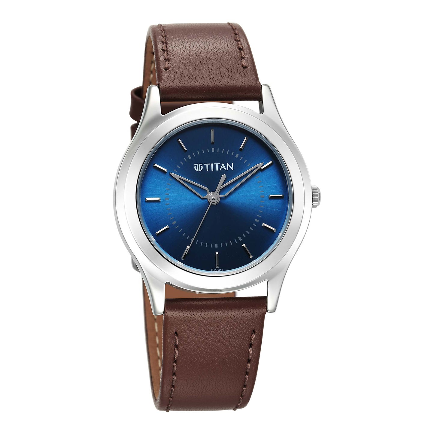 Titan Karishma Zing Quartz Analog Blue Dial Leather Strap Watch for Men