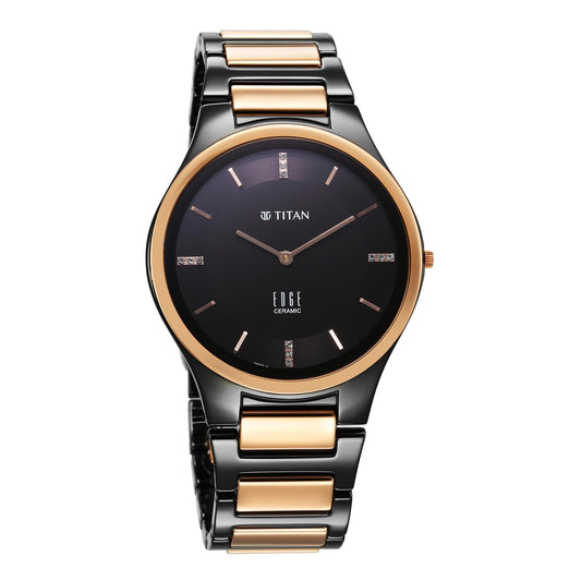 For Men - Buy Titan Edge Ceramic Quartz in Midnight Gold