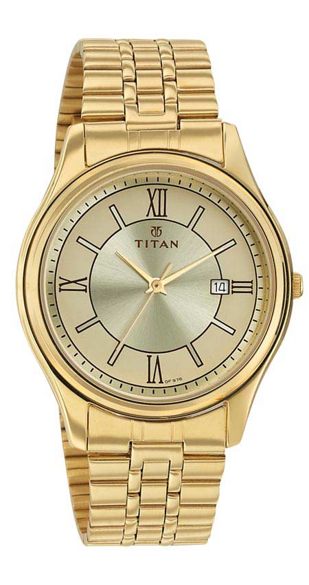 Titan Champagne Dial Analog Watch for Men
