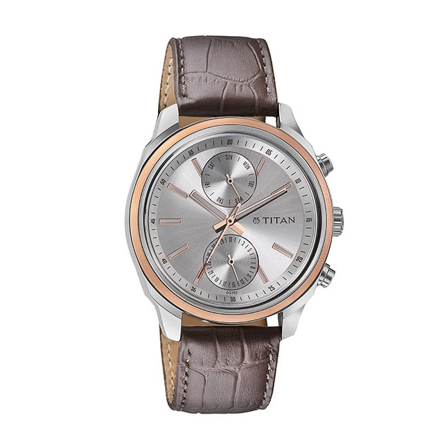 Titan On Trend Silver Dial Multifunction Watch for Men