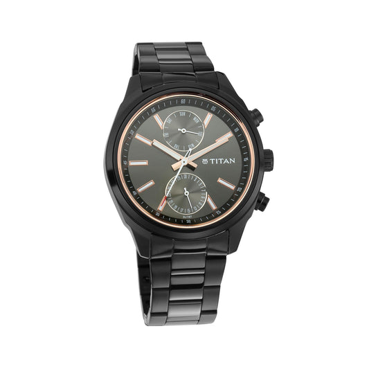 Anthracite Dial Stainless Steel Strap Watch