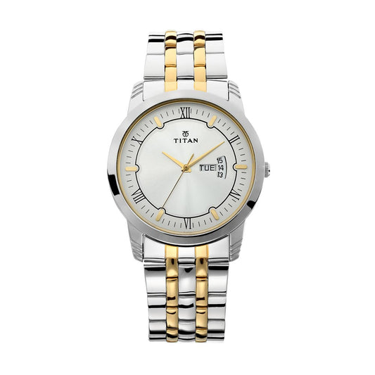 Titan Karishma Silver Dial Analog Watch for Men