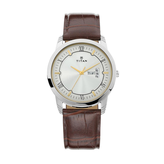 Titan Karishma Silver Dial Analog Watch for Men