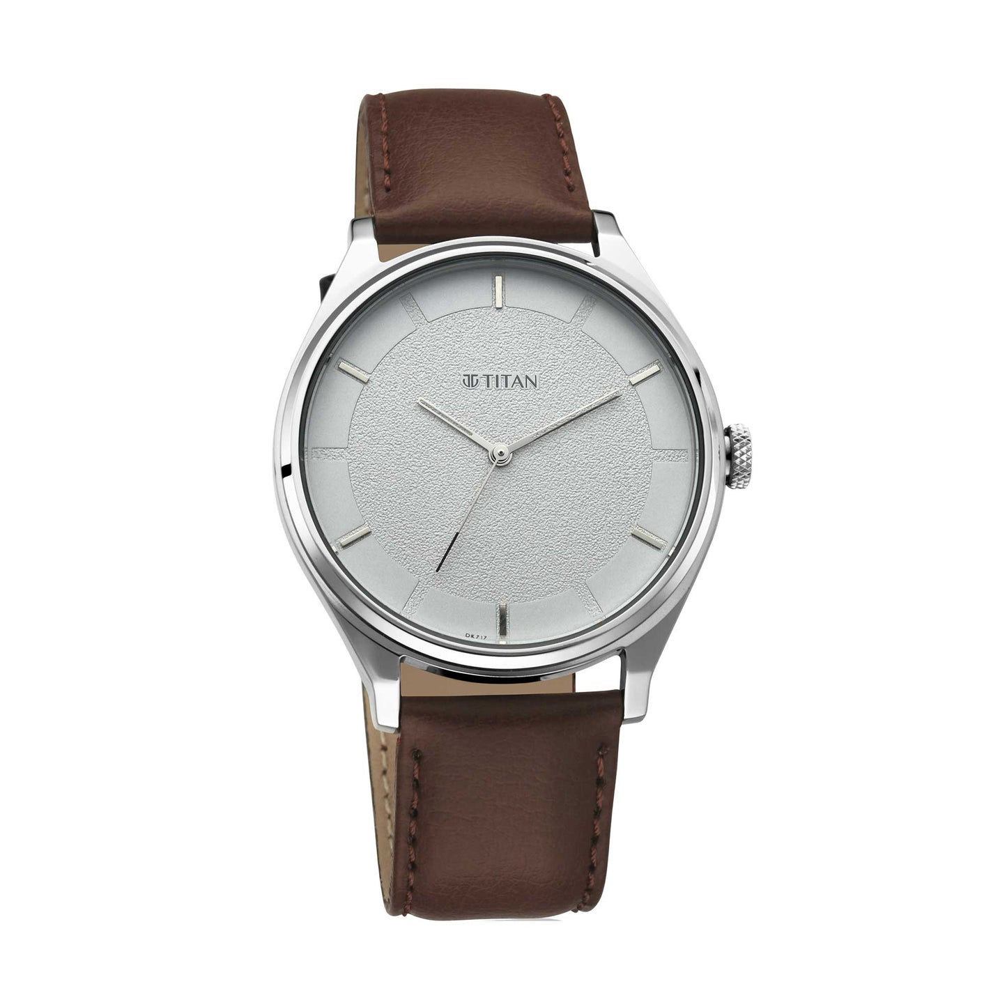 Workwear Watch with White Dial & Leather Strap