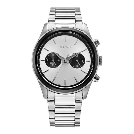 Titan Men's Watch Analog Silver