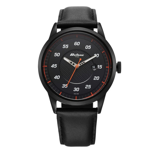 Titan Octane Quartz Analog with Date Black Dial 
