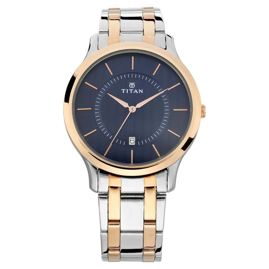 Blue Dial Stainless Steel Strap Watch