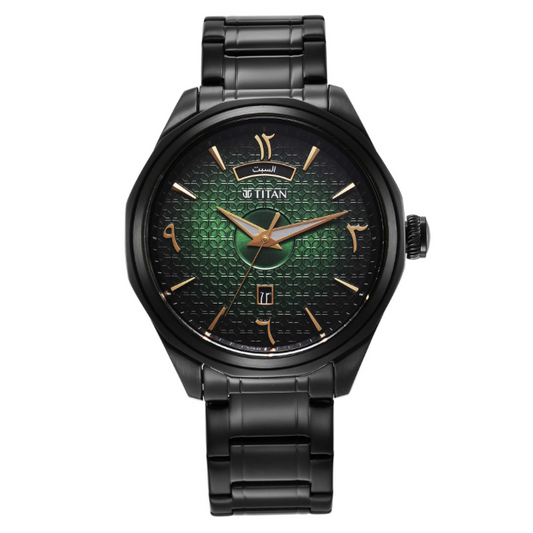 Titan Classique Men's Watch Analog Arabic Green Dial-Titan-Albatel