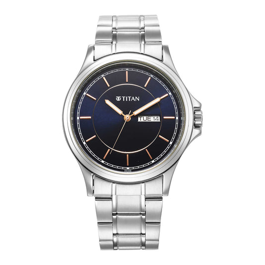 Urban Blue Dial Metal Strap Watch