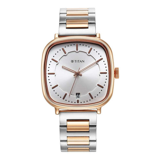 Titan Shaped Case Silver White Watch-Titan-Albatel