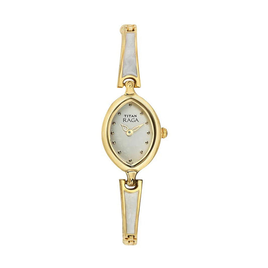 Titan Raga White Dial Analog Watch for Women-TITAN-Albatel