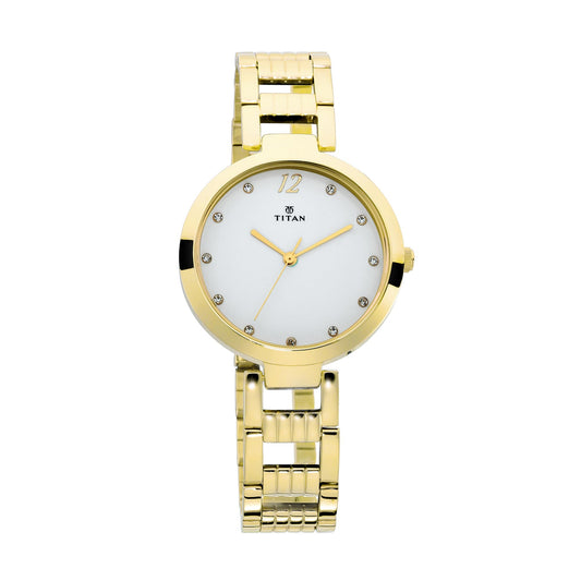 Titan Sparkle White Dial Analog Watch for Women