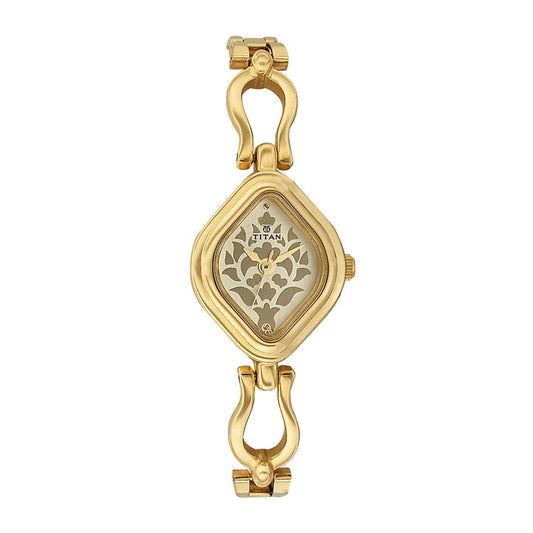 Titan Champagne Dial Analog Watch for Women