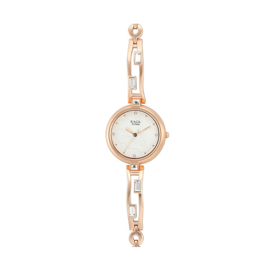 Sparkle by Raga I Am White Dial Analog Watch for Women