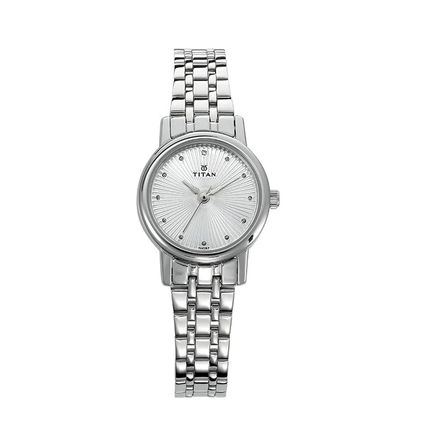 Titan Karishma Silver Dial Analog Watch for Women-TITAN-Albatel