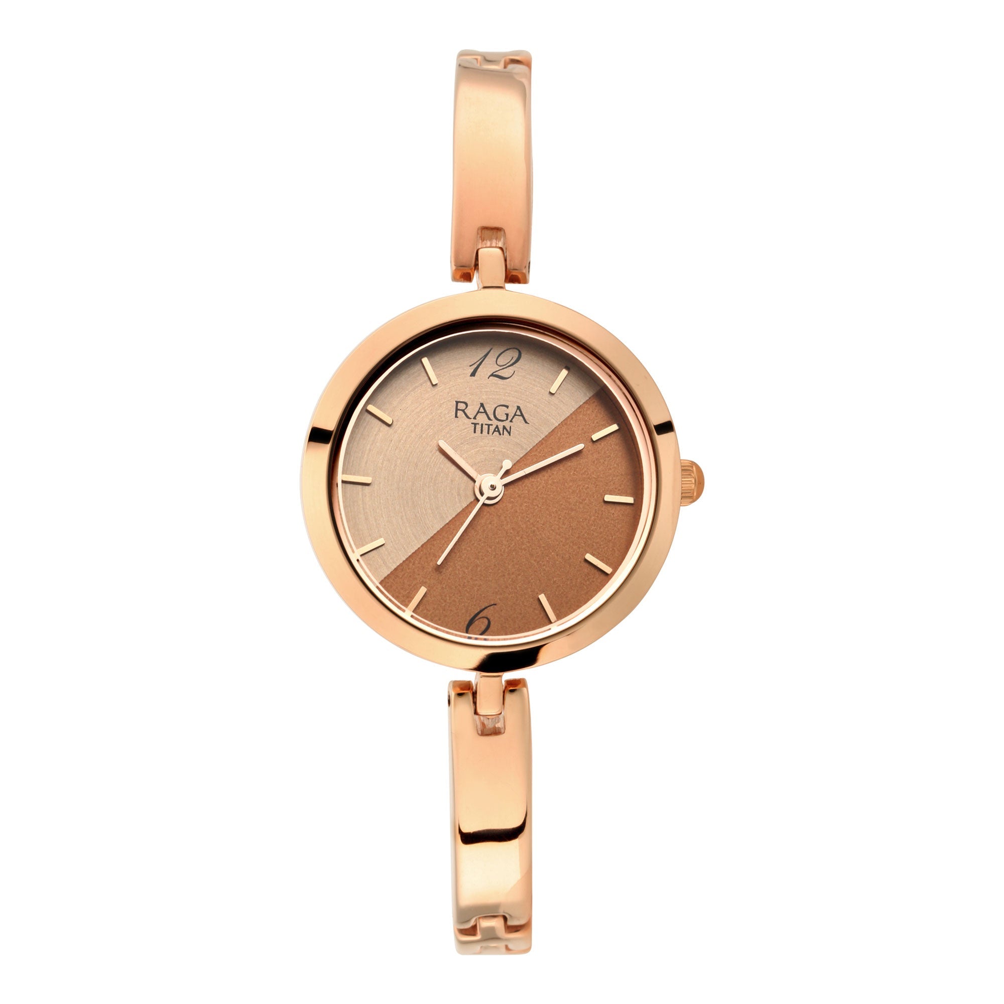 Raga Viva Rose Gold Dial Metal Strap Watch Albatel