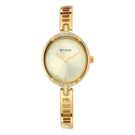 Gold Dial Analog Watch-Titan-Albatel