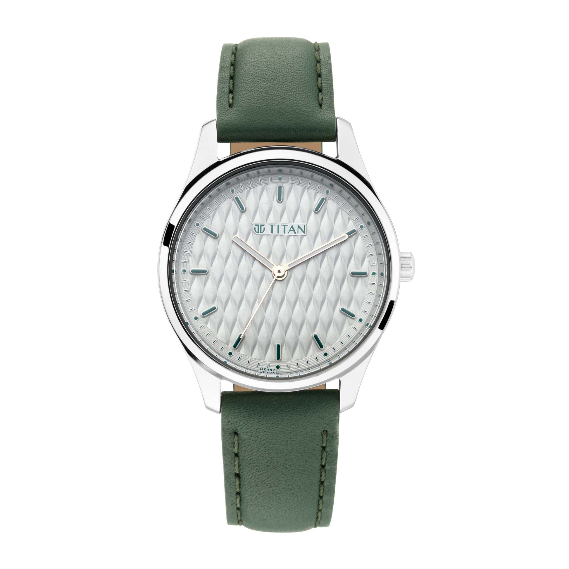 Workwear Watch with White Dial & Leather Strap