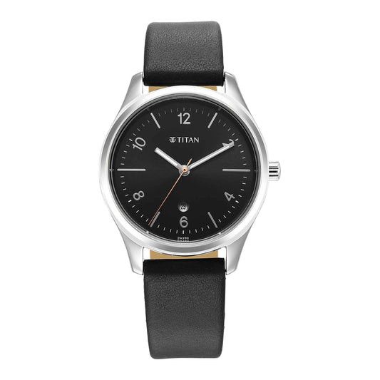 Urban Anthracite Dial Leather Strap Watch
