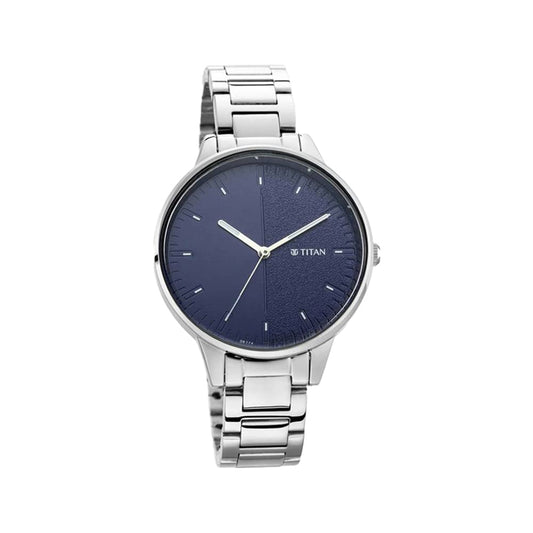 Workwear Black Dial Silver Stainless Steel Strap Watch