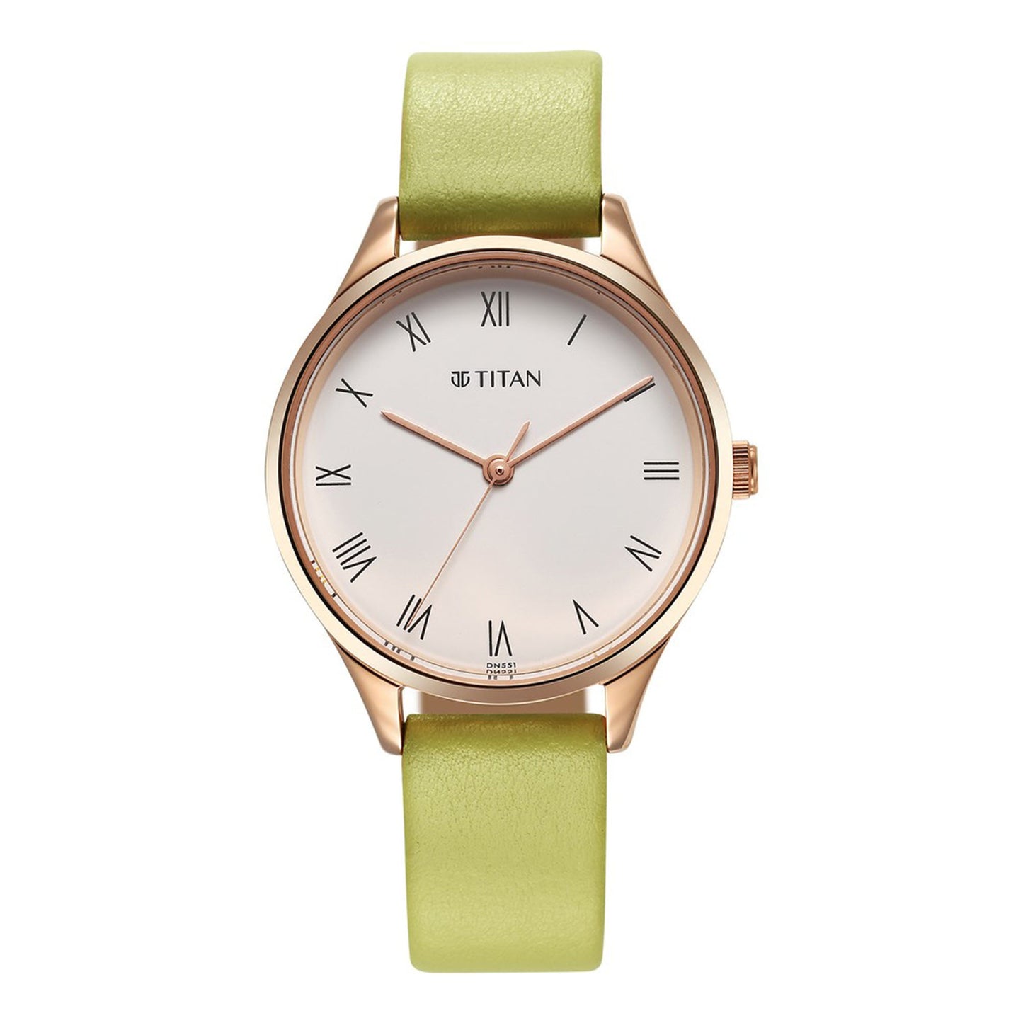 Titan Workwear Green Leather Strap watch for Women-Titan-Albatel