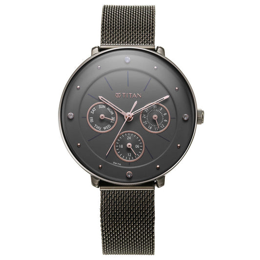 Neo Grey Dial Stainless Steel Strap Watch for Women