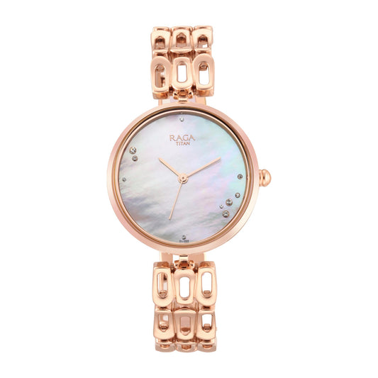 Raga Chic - Mother Of Pearl Dial Metal Strap Watch
