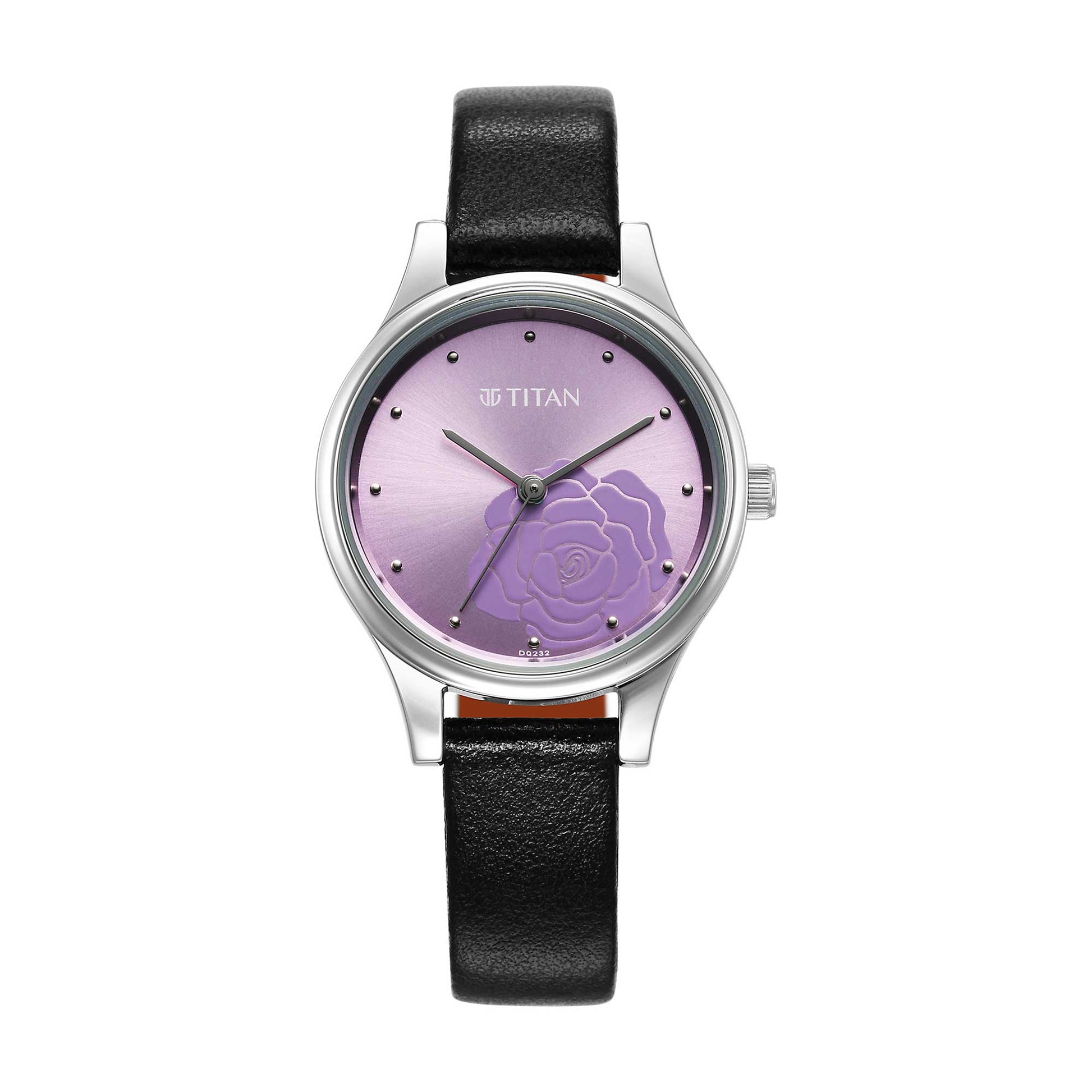 Titan Karishma Quartz Analog Purple Leather Watch