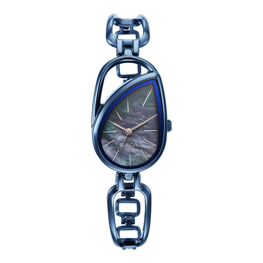 Titan Raga Chic Quartz Analog Blue Dial Blue Metal Strap Watch for Women-Titan-Albatel