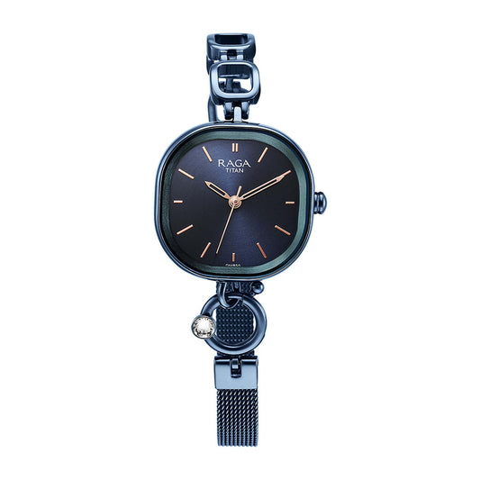 Raga Delight Blue Dial Metals Strap Watch-Titan-Albatel