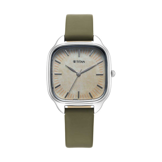 TITAN Workwear Women Analog Watch with Leather Strap
