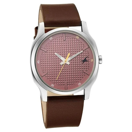 Stunner in Red Dial & Leather Strap