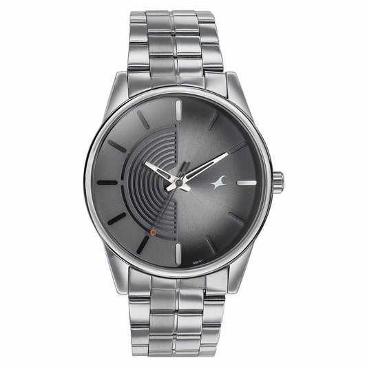 Fastrack Stunnerse Quartz Analog Grey Dial Stainless Steel Strap Watch for Guys