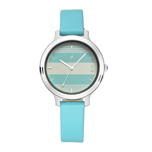 Tripster Blue and White Dial Leather Strap Watch